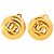 Orecchini Chanel Gold CC tondi placcati oro con clip D'oro