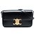 Céline Borsa a tracolla Celine Triomphe Claude in pelle di vitello lucida nera Nero