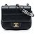 Chanel Black Mini Quilted Lambskin Resin Crystal Square Monacoco Flap Nero
