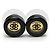 Orecchini a lobo rotondi in ottone e resina Black CC Chanel Nero