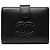 Chanel Black CC Caviar Bifold Geldbörse Schwarz