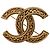 Spilla Chanel Gold CC in filigrana placcata oro D'oro