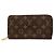 Cartera larga Zippy Monogram marrón Louis Vuitton Castaño