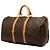 Louis Vuitton Marrone Monogram Keepall Bandouliere 50 - vista 2