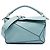 Borsa Satchel Puzzle in pelle di vitello blu Medium LOEWE Blu chiaro