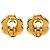 Orecchini Chanel Gold CC Placcati Oro Fiore Clip On D'oro - vista 2