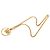 Collana con pendente con ciondoli a lettera Chanel Gold placcato oro D'oro