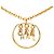 Collana con pendente con ciondoli a lettera Chanel Gold placcato oro D'oro - vista 2