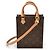 Borsa Louis Vuitton Monogram Petite Sac Plat Marrone
