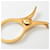 Hermès Porte-clés Clip Hermes HERMES Filou Glove Holder Charm en Gold Doré  - vue 3