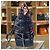Borsa Tote Chanel Deauville Nero Bianco Rosso Blu - vista 3