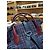 Borsa Tote Chanel Deauville Nero Bianco Rosso Blu - vista 7