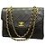 Borsa Chanel Classic Flap in pelle nera Nero