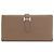 Hermès Bearn Soufflé Long Wallet Taupe