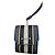 Custodia per auricolari Bally in pelle blu e a righe Nero Bianco Giallo - vista 2