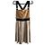 D&G Vestido plisado de mezcla de lino beige Negro - vista 3