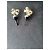 Autre Marque Pendientes Ottolinger de lazo rosa y perla negra Negro Gold hardware - vista 2