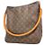 Borsa a tracolla Louis Vuitton Monogram Looping GM Marrone