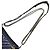 Borsa a tracolla Chanel Gabrielle de Small Hobo V-stitch Chevron in pelle di vitello Nero Blu navy - vista 12