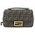 Borsa a tracolla Fendi Zucca Baguette Chain Medium Marrone