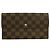Louis Vuitton Damier Ebene Long Wallet Braun