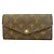 Cartera Long Sarah Monogram Louis Vuitton Castaño
