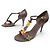 SANDALI LOUIS VUITTON AUBEPINE T-STRAP FLEURS MONOGRAM 38 Marrone