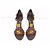 SANDALI LOUIS VUITTON AUBEPINE T-STRAP FLEURS MONOGRAM 38 Marrone - vista 5