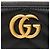 Portafoglio con zip Gucci Matelasse Leather GG Marmont Nero - vista 7