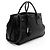 Saint Laurent Grained Calfskin Sac De Jour Supple Medium Tote Schwarz - Ansicht 2