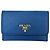 Prada Saffiano Leder Kartenetui Blau