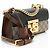 Mini borsa a tracolla Gucci GG Supreme Padlock Marrone Beige - vista 2