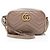Borsa a tracolla mini Gucci Matelasse Leather GG Marmont Marrone Beige