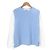 Autre Marque Blue Label Crestbridge Strickweste und Blusen-Set Blau Hellblau