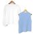 Autre Marque Blue Label Crestbridge Strickweste und Blusen-Set Blau Hellblau - Ansicht 3