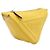 Prada Bolso de hombro y bolso bandolera en cuero amarillo con logotipo triangular - vista 3