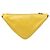 Prada Bolso de hombro y bolso bandolera en cuero amarillo con logotipo triangular - vista 4