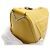 Prada Bolso de hombro y bolso bandolera en cuero amarillo con logotipo triangular - vista 9