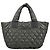 Chanel Borsa Tote Coco Cocoon Reversible Quilted Nylon Vintage Top Handle Khaki Marrone - vista 5