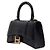 Balenciaga Borsa Tote Hourglass XS nera con manico superiore e logo dorato Nero - vista 2