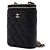 Vanity Chanel Mini beauty case Black Caviar con catena dorata, borsa a tracolla e crossbody Nero - vista 3