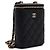 Vanity Chanel Mini beauty case Black Caviar con catena dorata, borsa a tracolla e crossbody Nero - vista 4