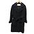 Autre Marque Abrigo de tweed con cinturón de hebillas J&M Davidson Negro