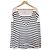Autre Marque ANTHOM V-Ausschnitt gestreifter Strickpullover Schwarz