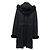 Autre Marque Langer Mantel aus Rex-Kaninchenfell OLD ENGLAND Schwarz - Ansicht 2