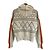 Autre Marque Strickpullover aus Kaschmir-Mischung We Norwegians Weiß Orange Roh