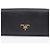 Prada Cartera Larga de Cuero Saffiano con Logo Metálico Negro - vista 2