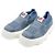 Louis Vuitton Sneakers Slip-On Damier Denim LV Space Landers Blu - vista 3