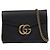Gucci Borsa a tracolla con catena in pelle GG Marmont Nero