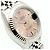 Rolex Reloj Datejust de acero para mujer con esfera salmón rosa - vista 11